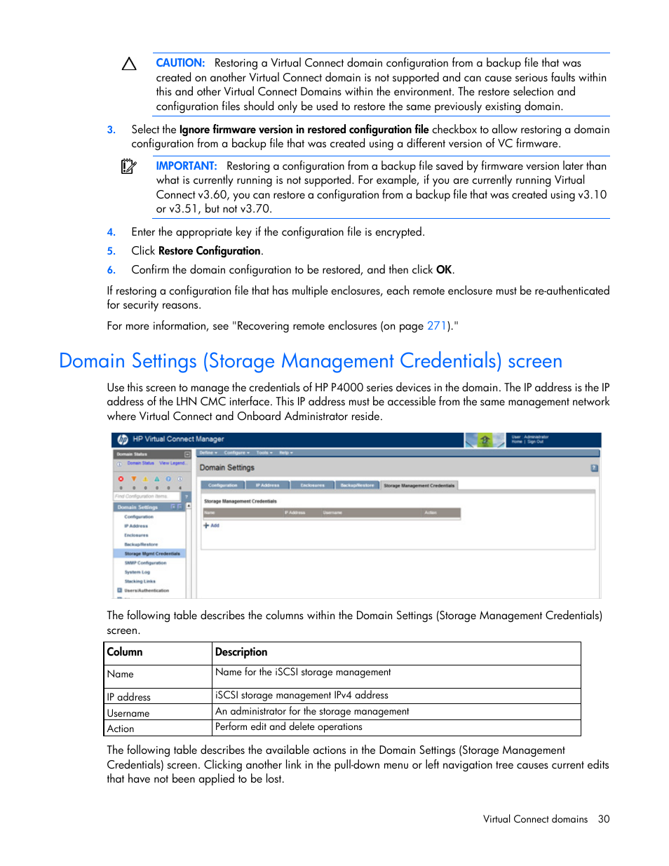 HP Virtual Connect 4Gb Fibre Channel Module for c-Class BladeSystem User Manual | Page 30 / 308