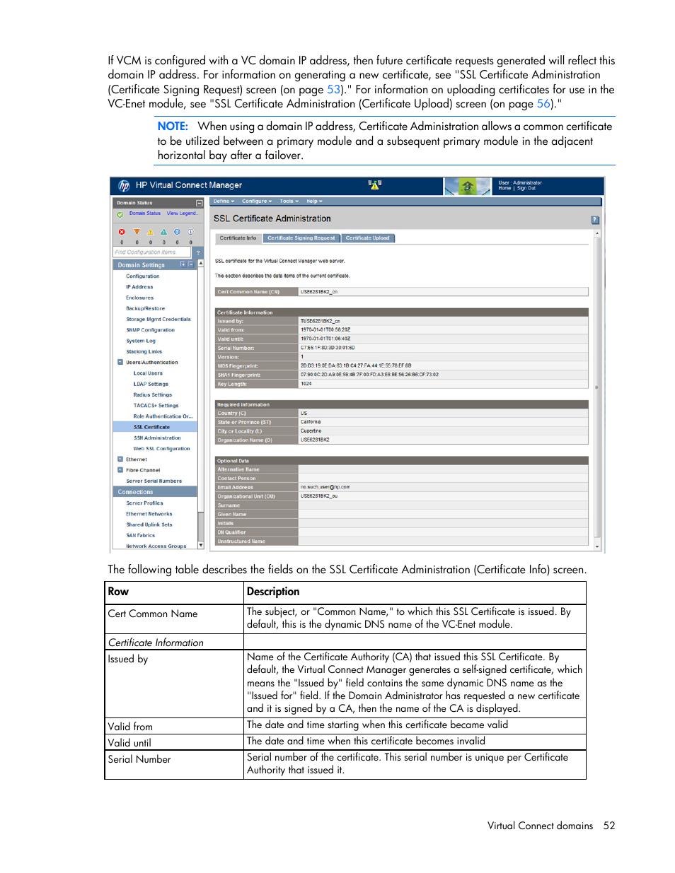 HP Virtual Connect 4Gb Fibre Channel Module for c-Class BladeSystem User Manual | Page 52 / 308