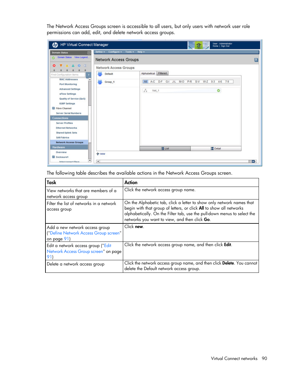 HP Virtual Connect 4Gb Fibre Channel Module for c-Class BladeSystem User Manual | Page 90 / 308