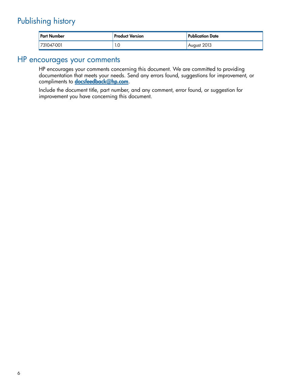 Publishing history, Hp encourages your comments, Publishing history hp encourages your comments | HP Integrity NonStop H-Series User Manual | Page 6 / 19