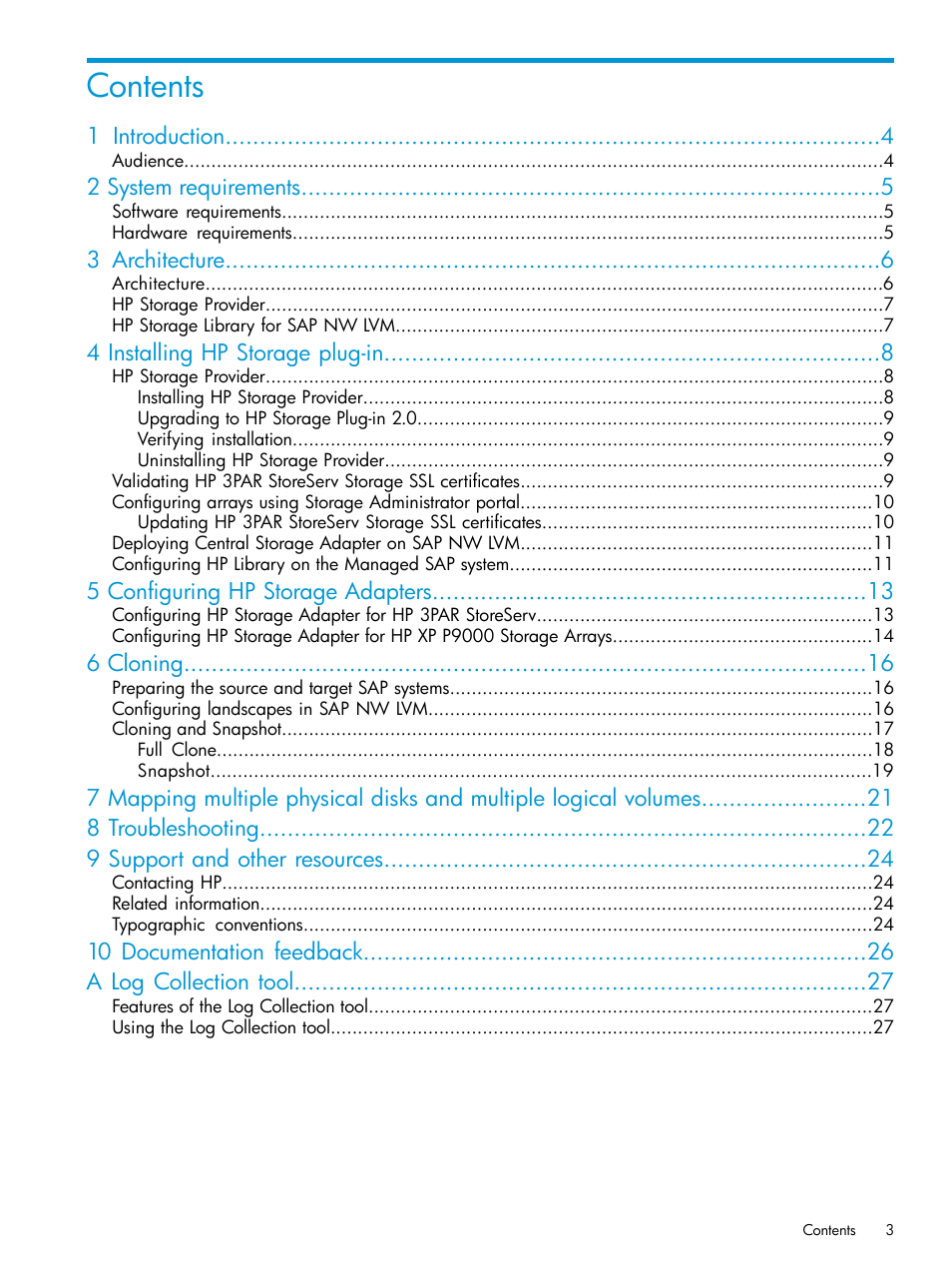 HP Plug-in for SAP NetWeaver Landscape Virtualization Management for Storage User Manual | Page 3 / 27