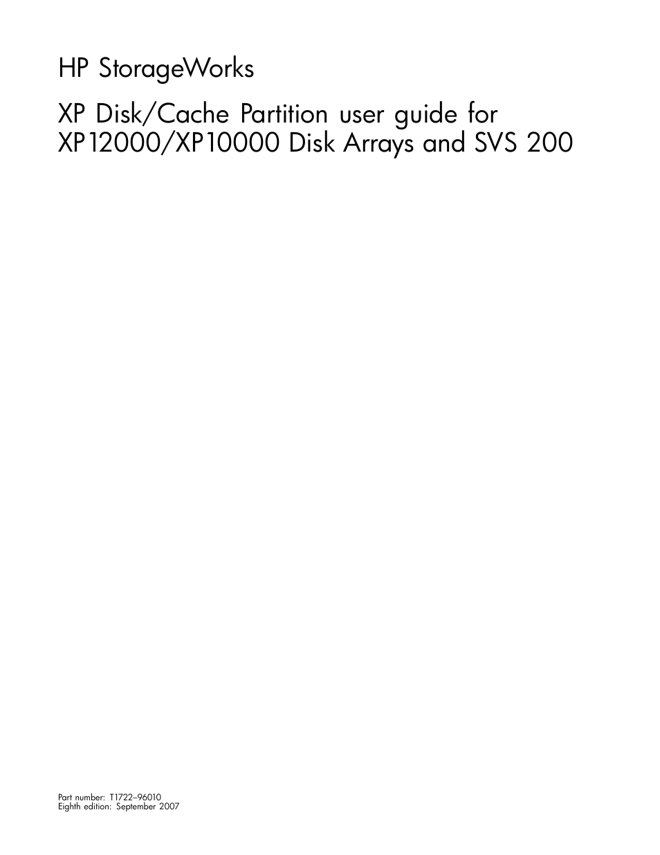 HP 200 Storage Virtualization System User Manual | 38 pages