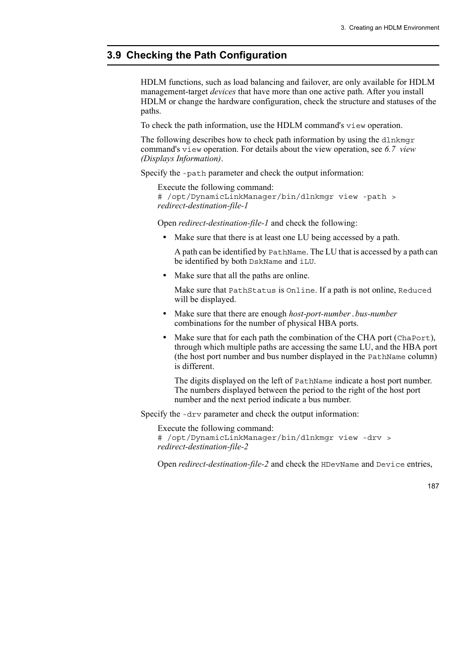 9 checking the path configuration | HP Hitachi Dynamic Link Manager Software User Manual | Page 209 / 652