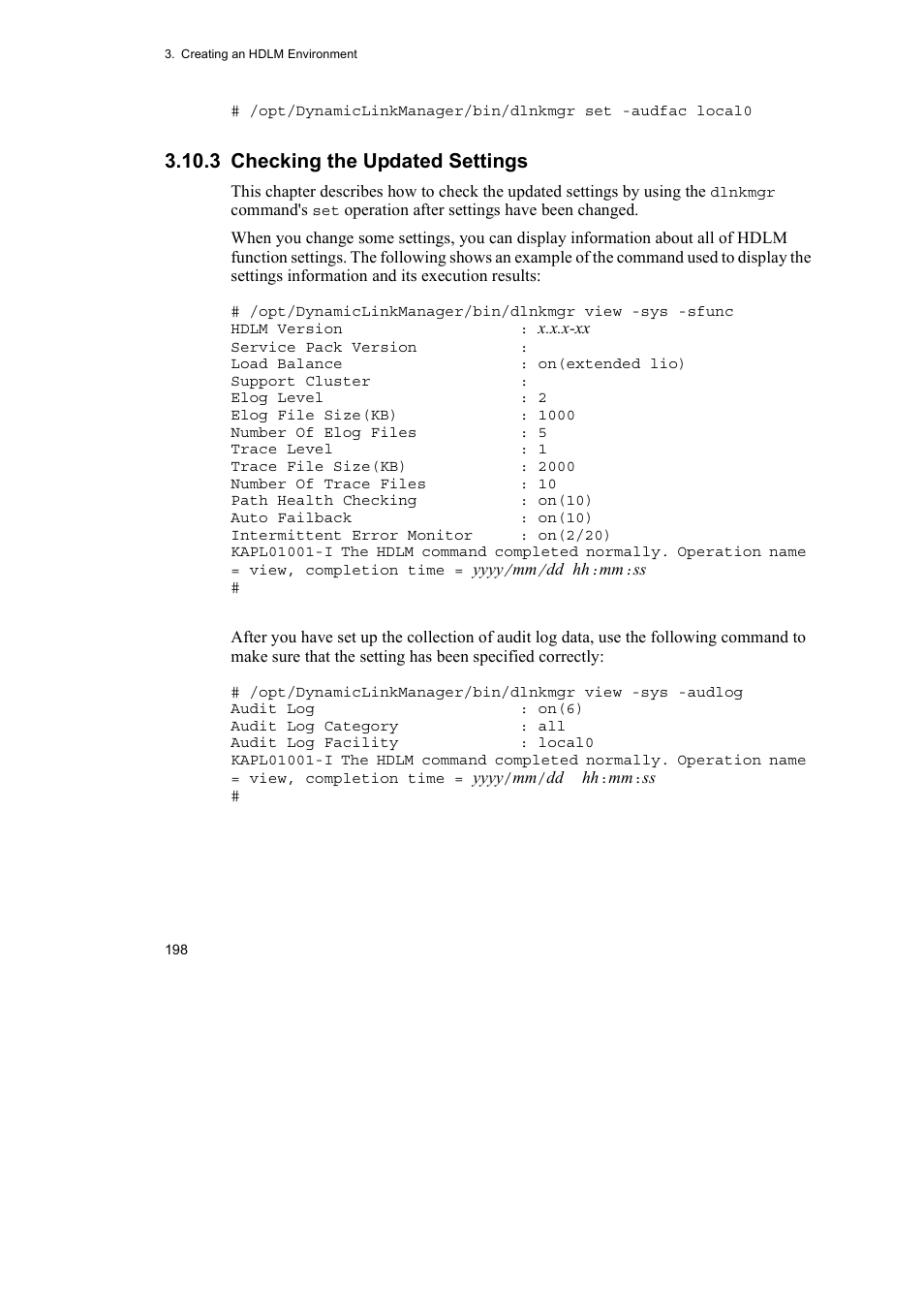 3 checking the updated settings | HP Hitachi Dynamic Link Manager Software User Manual | Page 220 / 652