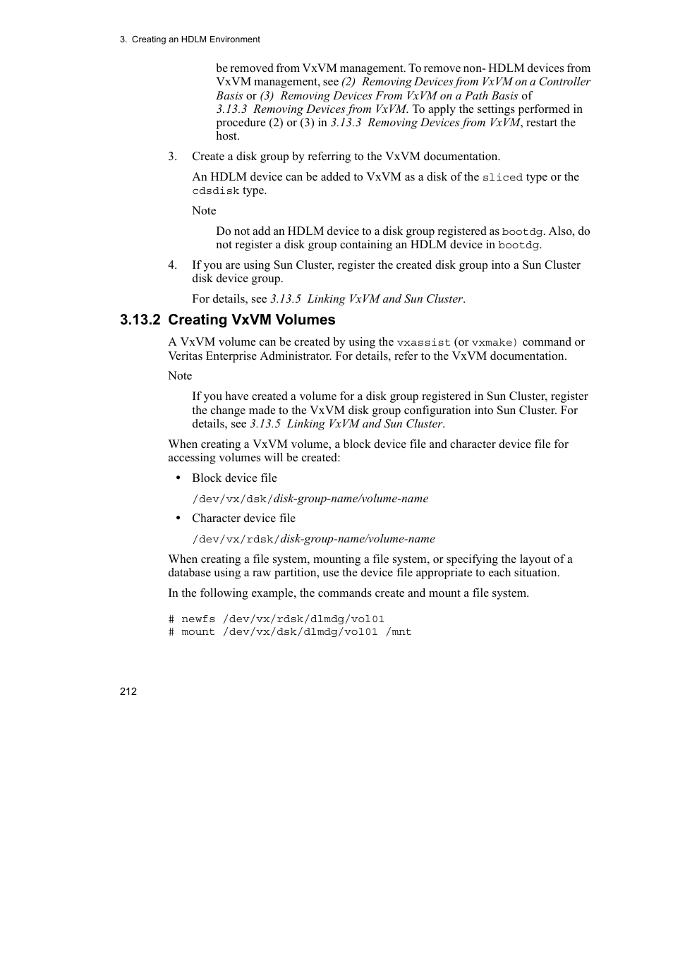 2 creating vxvm volumes | HP Hitachi Dynamic Link Manager Software User Manual | Page 234 / 652
