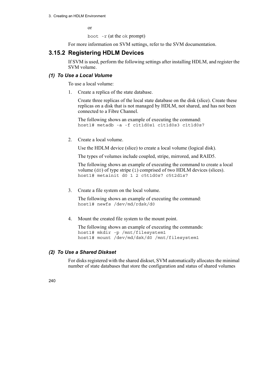 2 registering hdlm devices | HP Hitachi Dynamic Link Manager Software User Manual | Page 262 / 652