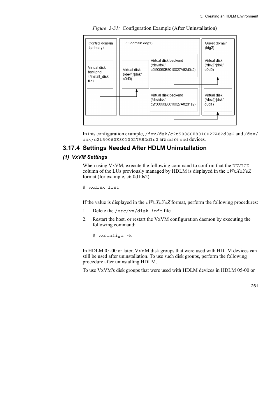 4 settings needed after hdlm uninstallation | HP Hitachi Dynamic Link Manager Software User Manual | Page 283 / 652