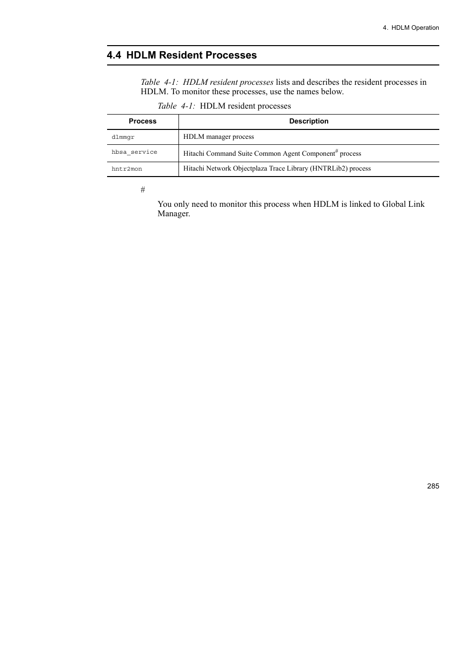 4 hdlm resident processes | HP Hitachi Dynamic Link Manager Software User Manual | Page 307 / 652