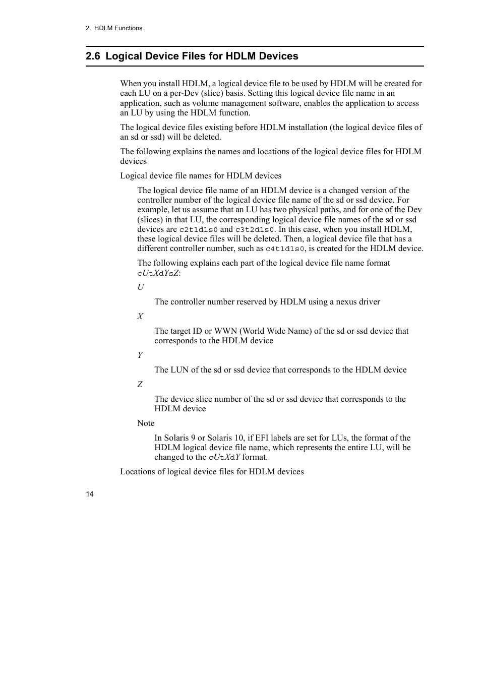 6 logical device files for hdlm devices | HP Hitachi Dynamic Link Manager Software User Manual | Page 36 / 652