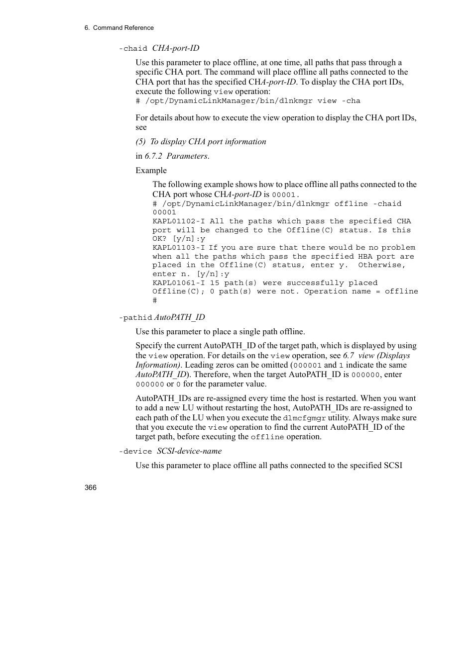 HP Hitachi Dynamic Link Manager Software User Manual | Page 388 / 652