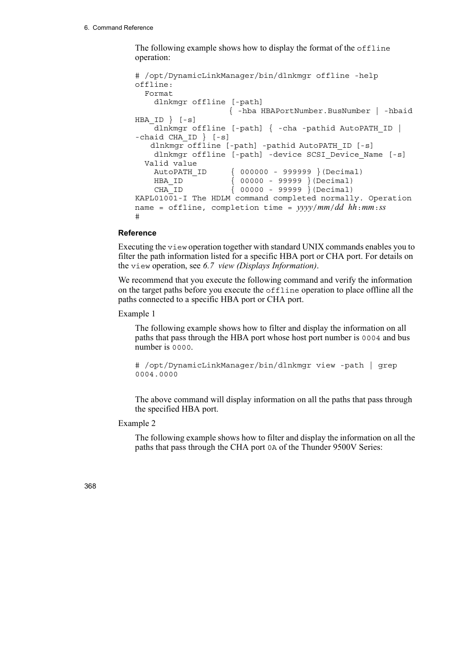 HP Hitachi Dynamic Link Manager Software User Manual | Page 390 / 652