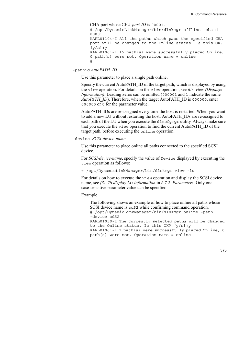 HP Hitachi Dynamic Link Manager Software User Manual | Page 395 / 652