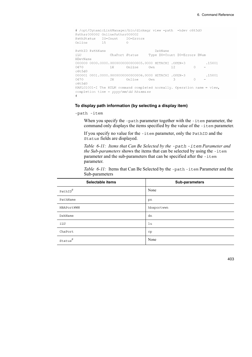 HP Hitachi Dynamic Link Manager Software User Manual | Page 425 / 652