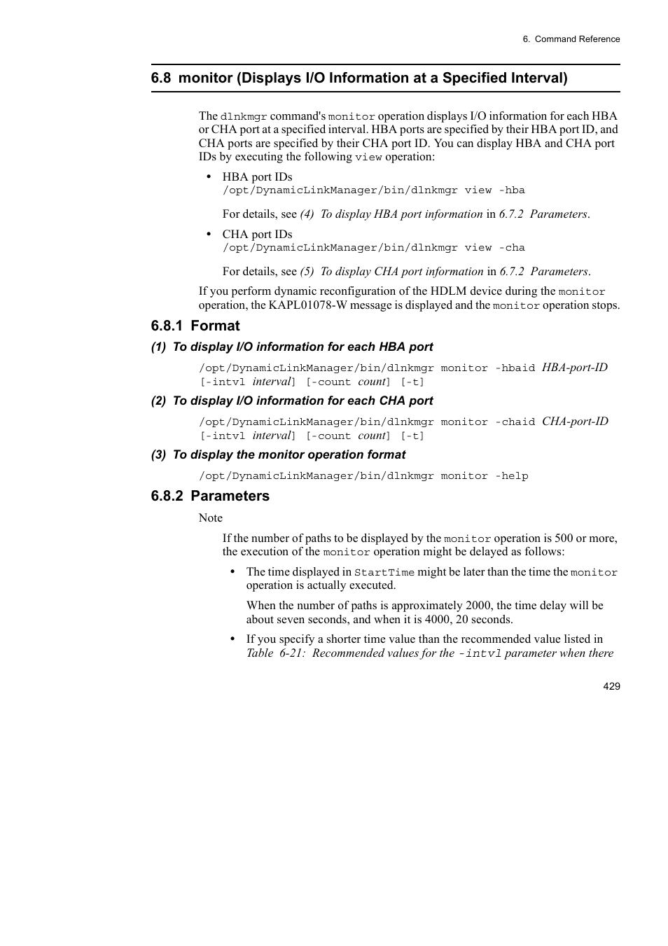 1 format, 2 parameters | HP Hitachi Dynamic Link Manager Software User Manual | Page 451 / 652