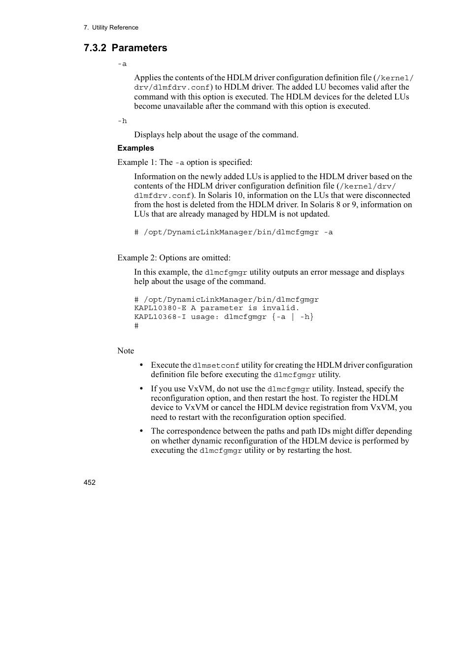 2 parameters | HP Hitachi Dynamic Link Manager Software User Manual | Page 474 / 652