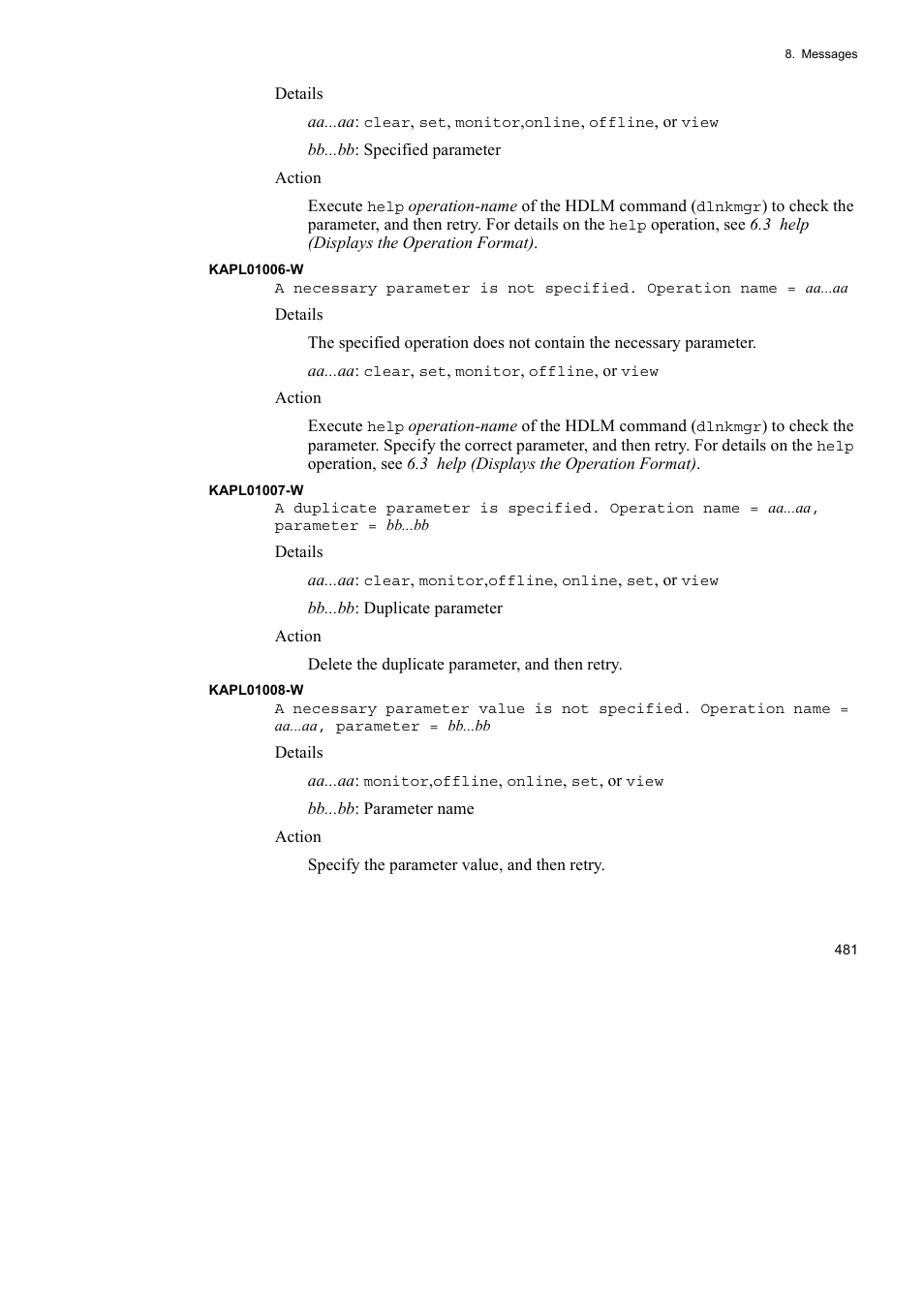 HP Hitachi Dynamic Link Manager Software User Manual | Page 503 / 652