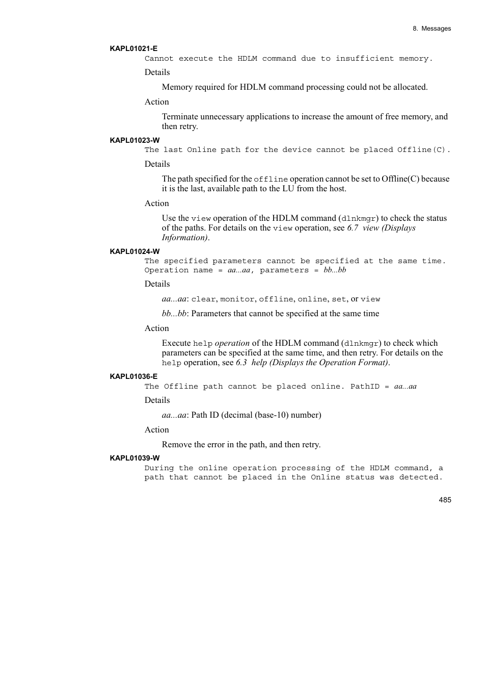 HP Hitachi Dynamic Link Manager Software User Manual | Page 507 / 652