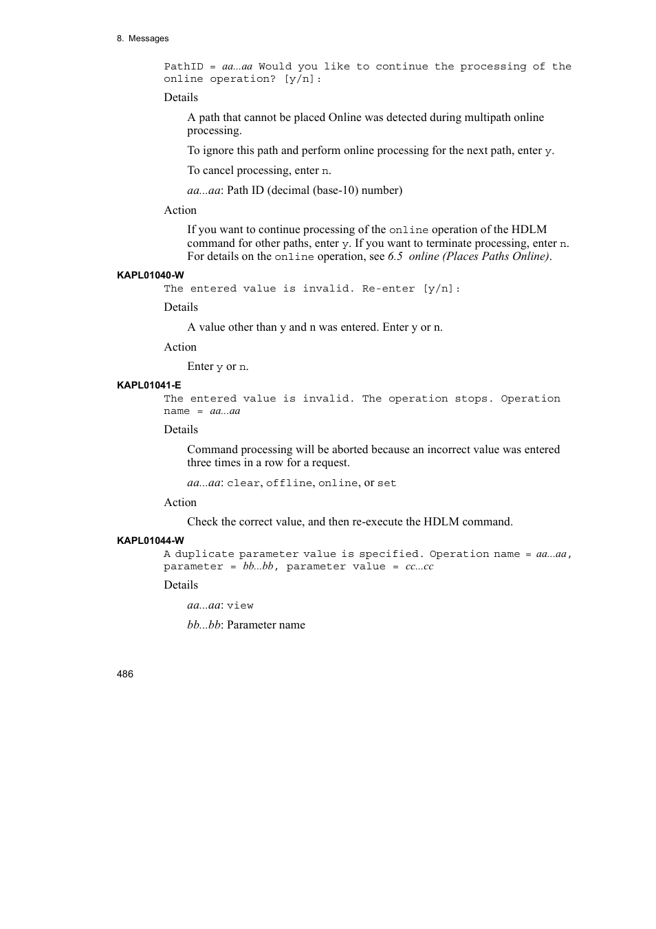 HP Hitachi Dynamic Link Manager Software User Manual | Page 508 / 652
