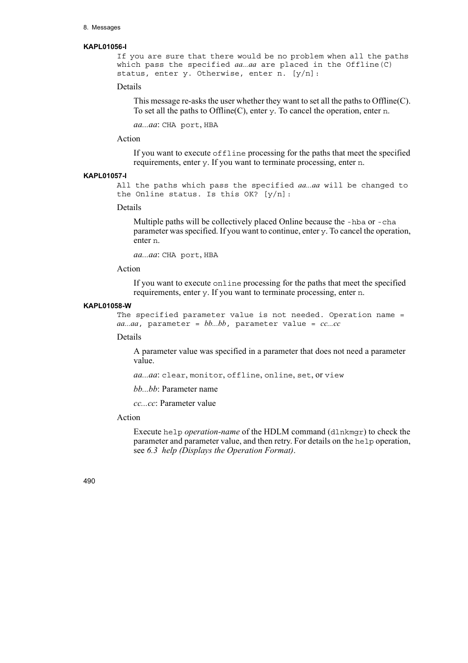 HP Hitachi Dynamic Link Manager Software User Manual | Page 512 / 652