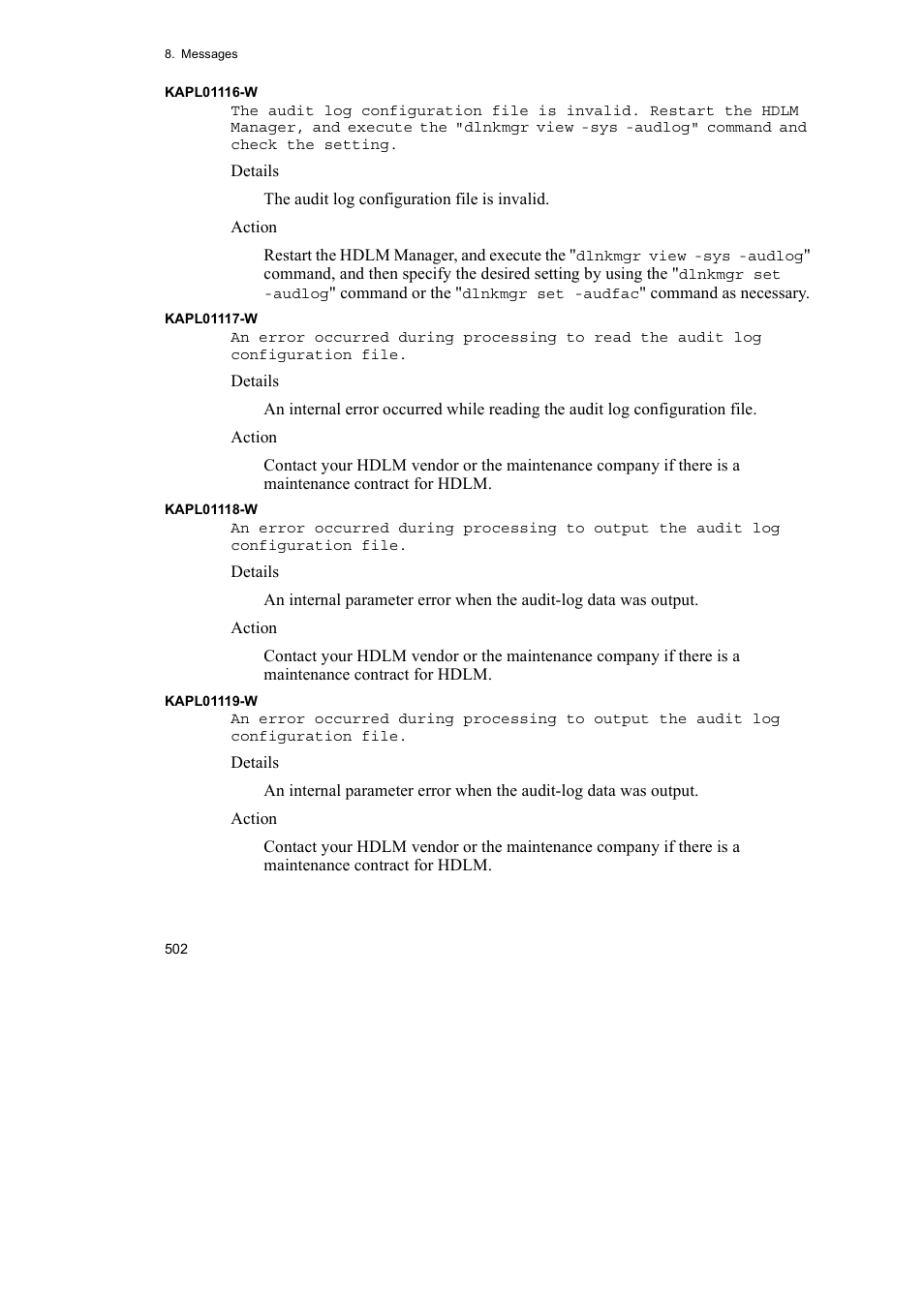 HP Hitachi Dynamic Link Manager Software User Manual | Page 524 / 652