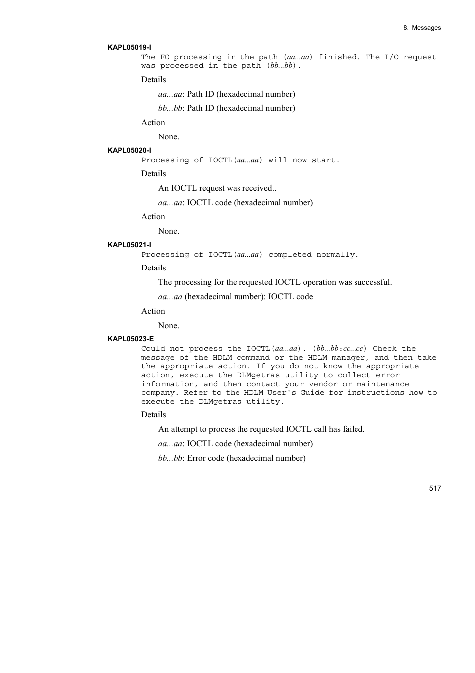 HP Hitachi Dynamic Link Manager Software User Manual | Page 539 / 652