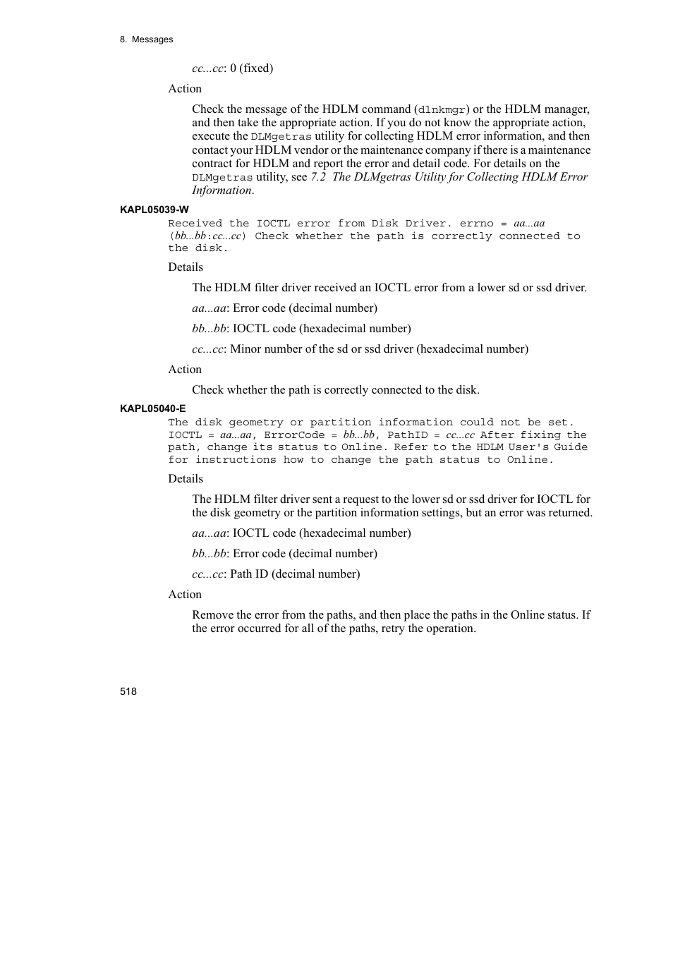 HP Hitachi Dynamic Link Manager Software User Manual | Page 540 / 652