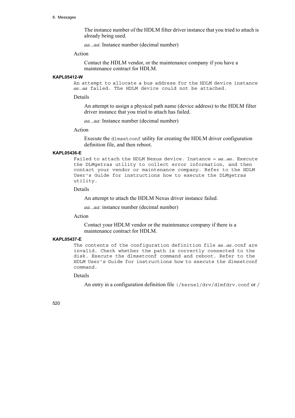 HP Hitachi Dynamic Link Manager Software User Manual | Page 542 / 652