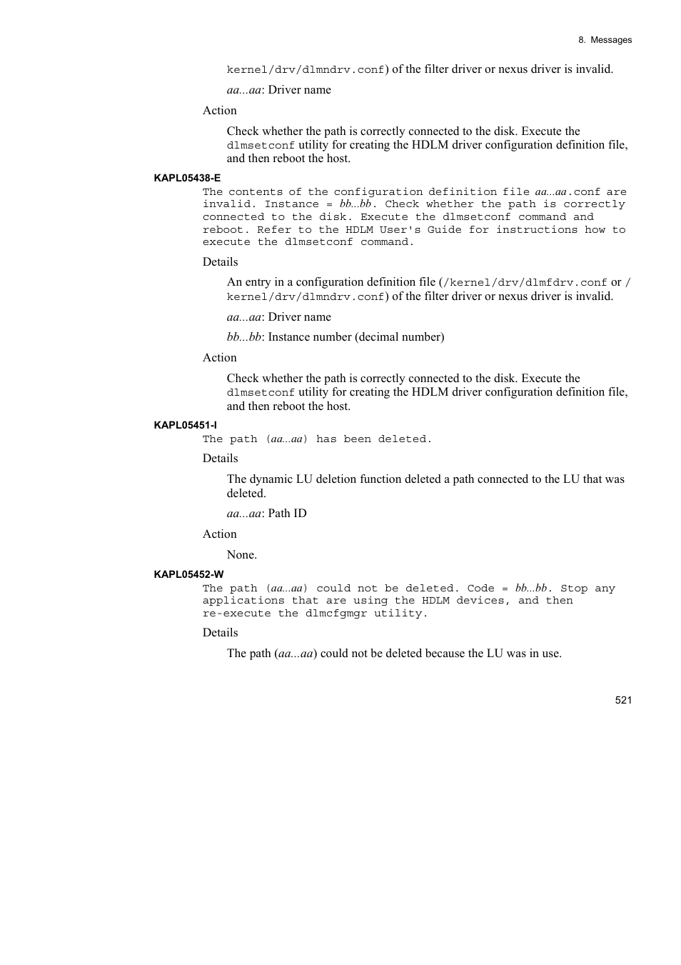 HP Hitachi Dynamic Link Manager Software User Manual | Page 543 / 652