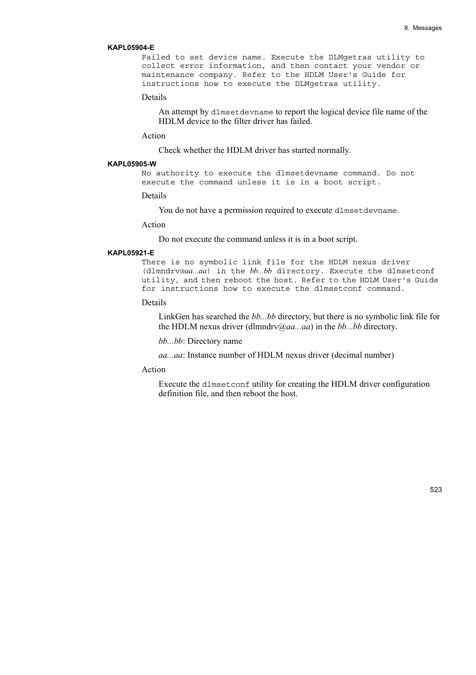 HP Hitachi Dynamic Link Manager Software User Manual | Page 545 / 652