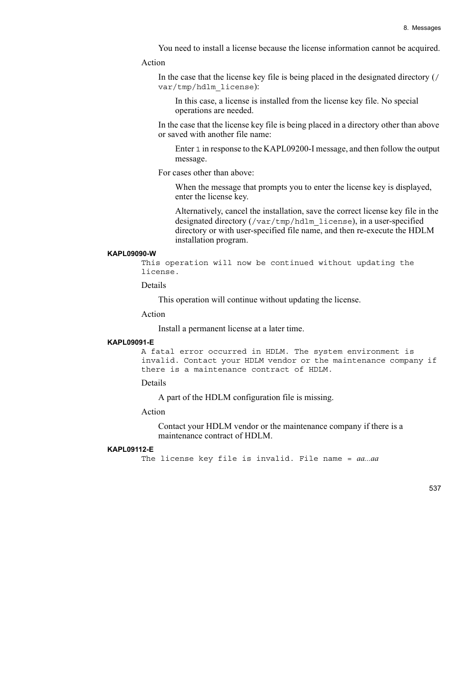 HP Hitachi Dynamic Link Manager Software User Manual | Page 559 / 652
