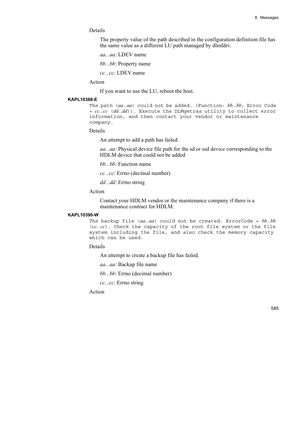 HP Hitachi Dynamic Link Manager Software User Manual | Page 607 / 652