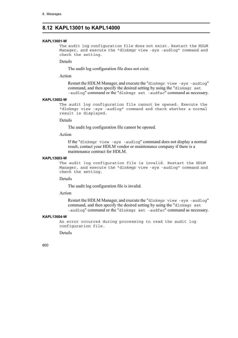 HP Hitachi Dynamic Link Manager Software User Manual | Page 622 / 652