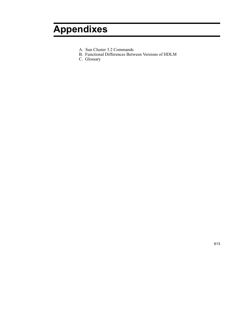 Appendixes | HP Hitachi Dynamic Link Manager Software User Manual | Page 635 / 652