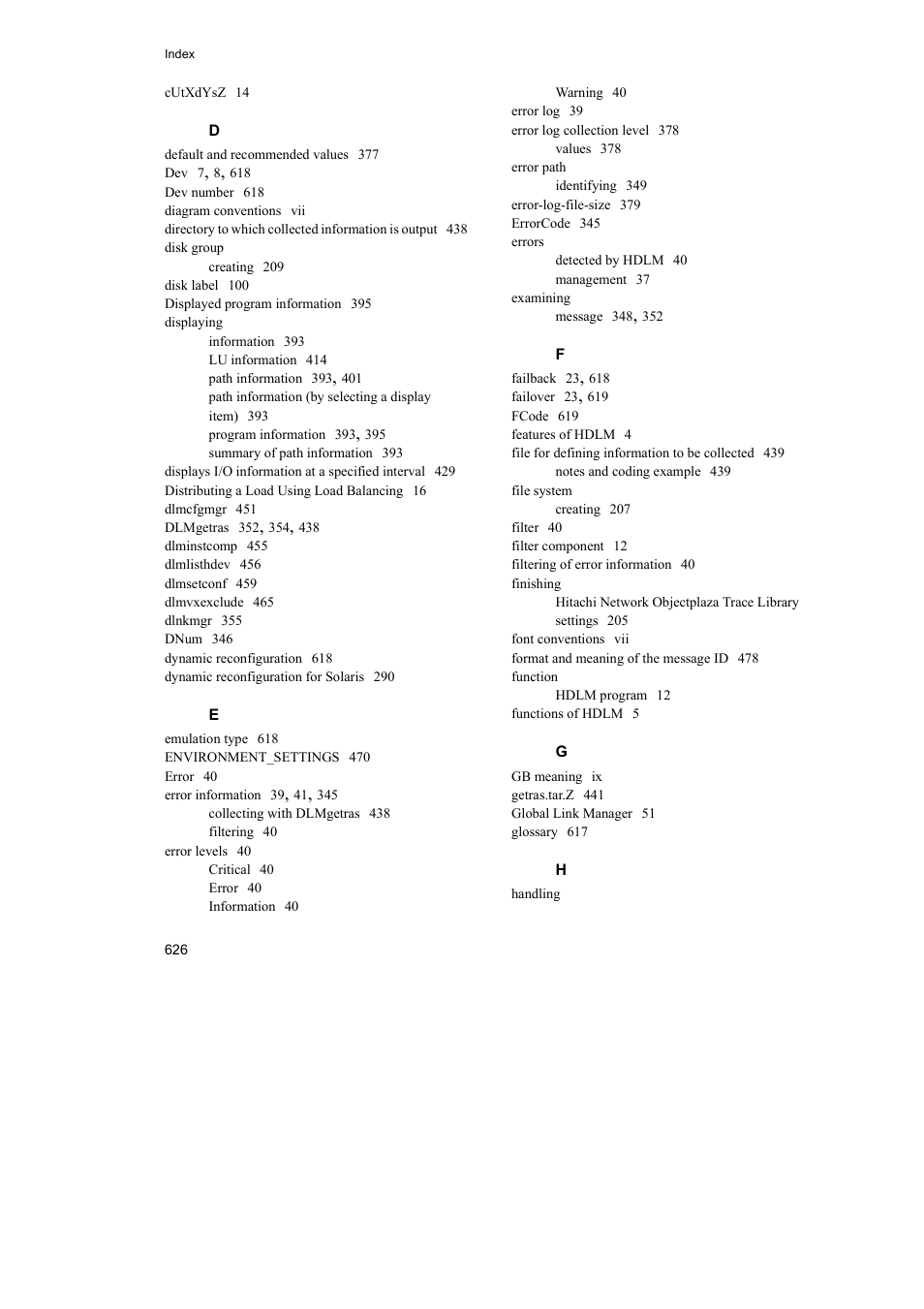 HP Hitachi Dynamic Link Manager Software User Manual | Page 648 / 652