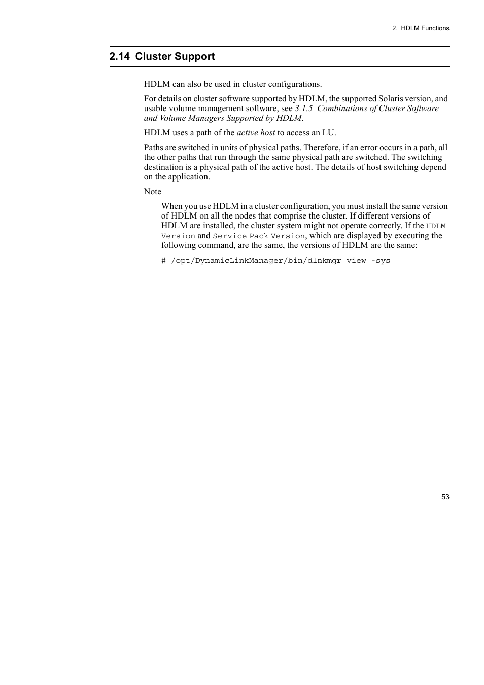 14 cluster support | HP Hitachi Dynamic Link Manager Software User Manual | Page 75 / 652