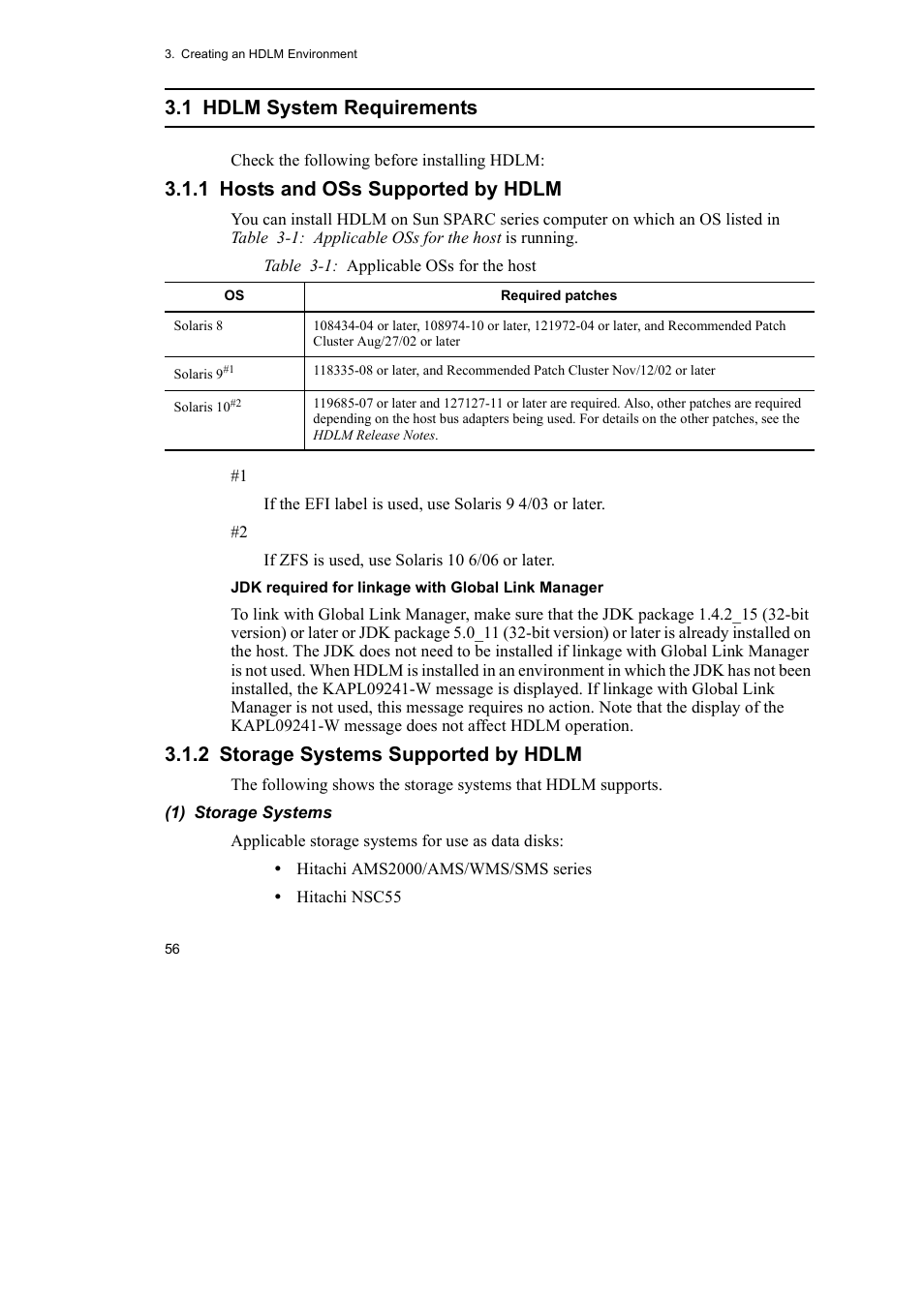 1 hdlm system requirements, 1 hosts and oss supported by hdlm, 2 storage systems supported by hdlm | HP Hitachi Dynamic Link Manager Software User Manual | Page 78 / 652