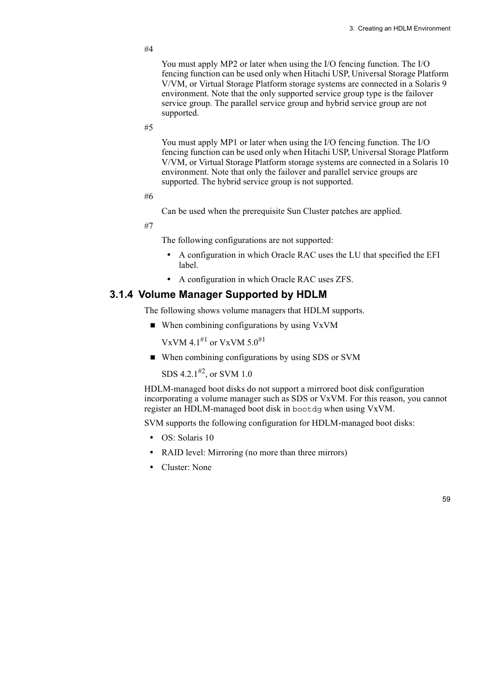 4 volume manager supported by hdlm | HP Hitachi Dynamic Link Manager Software User Manual | Page 81 / 652