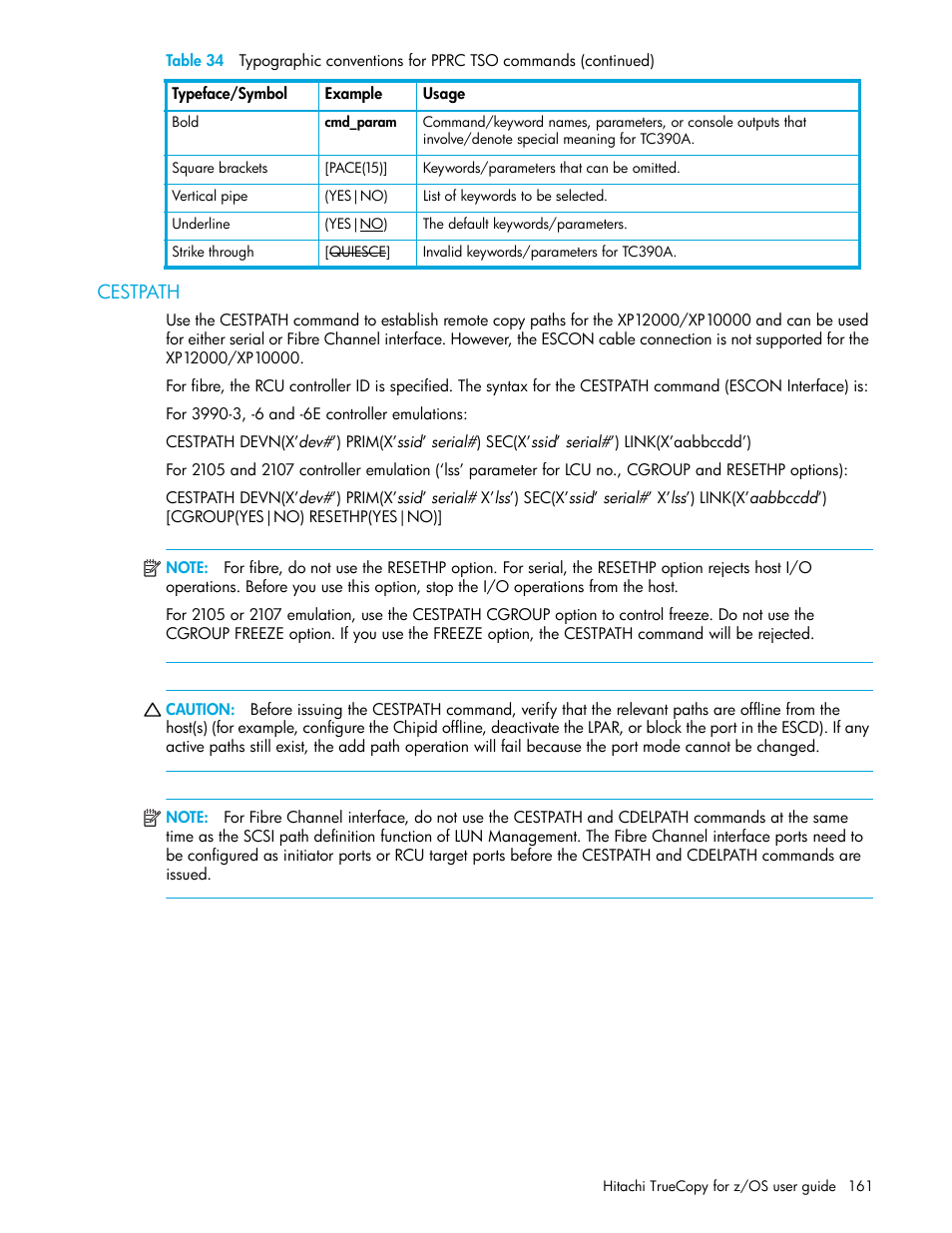 Cestpath | HP StorageWorks XP Remote Web Console Software User Manual | Page 161 / 230