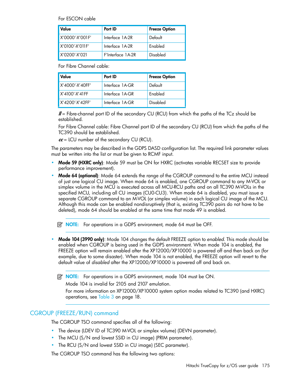 Cgroup (freeze/run) command | HP StorageWorks XP Remote Web Console Software User Manual | Page 175 / 230