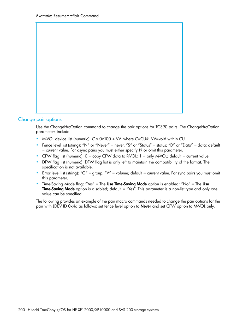 Change pair options | HP StorageWorks XP Remote Web Console Software User Manual | Page 200 / 230