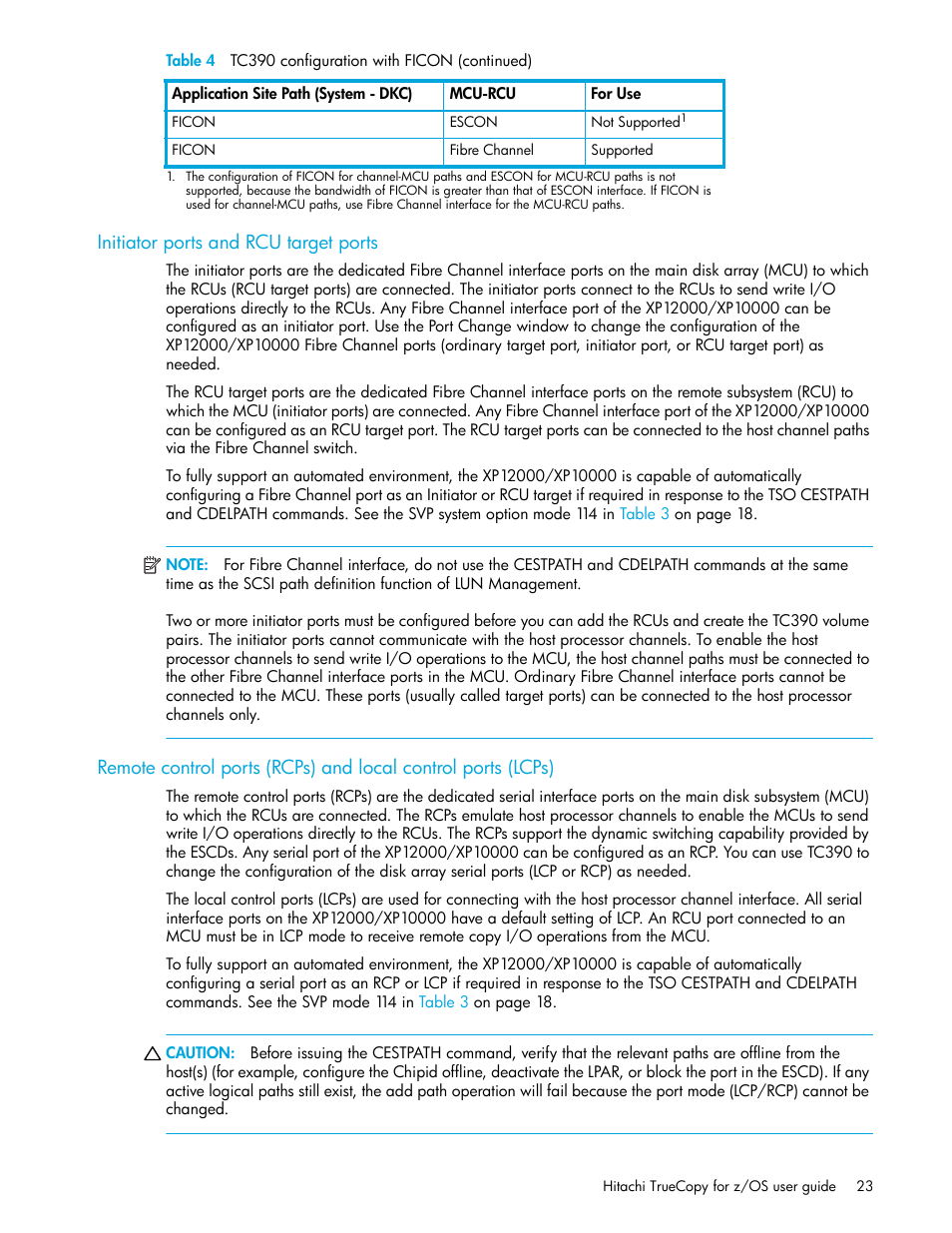 Initiator ports and rcu target ports | HP StorageWorks XP Remote Web Console Software User Manual | Page 23 / 230