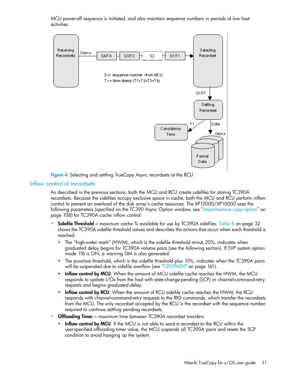 Inflow control of recordsets, Inflow control of, Recordsets | HP StorageWorks XP Remote Web Console Software User Manual | Page 31 / 230