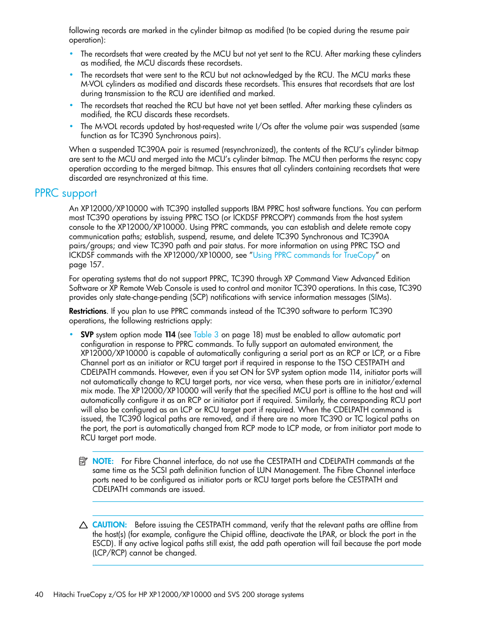 Pprc support | HP StorageWorks XP Remote Web Console Software User Manual | Page 40 / 230