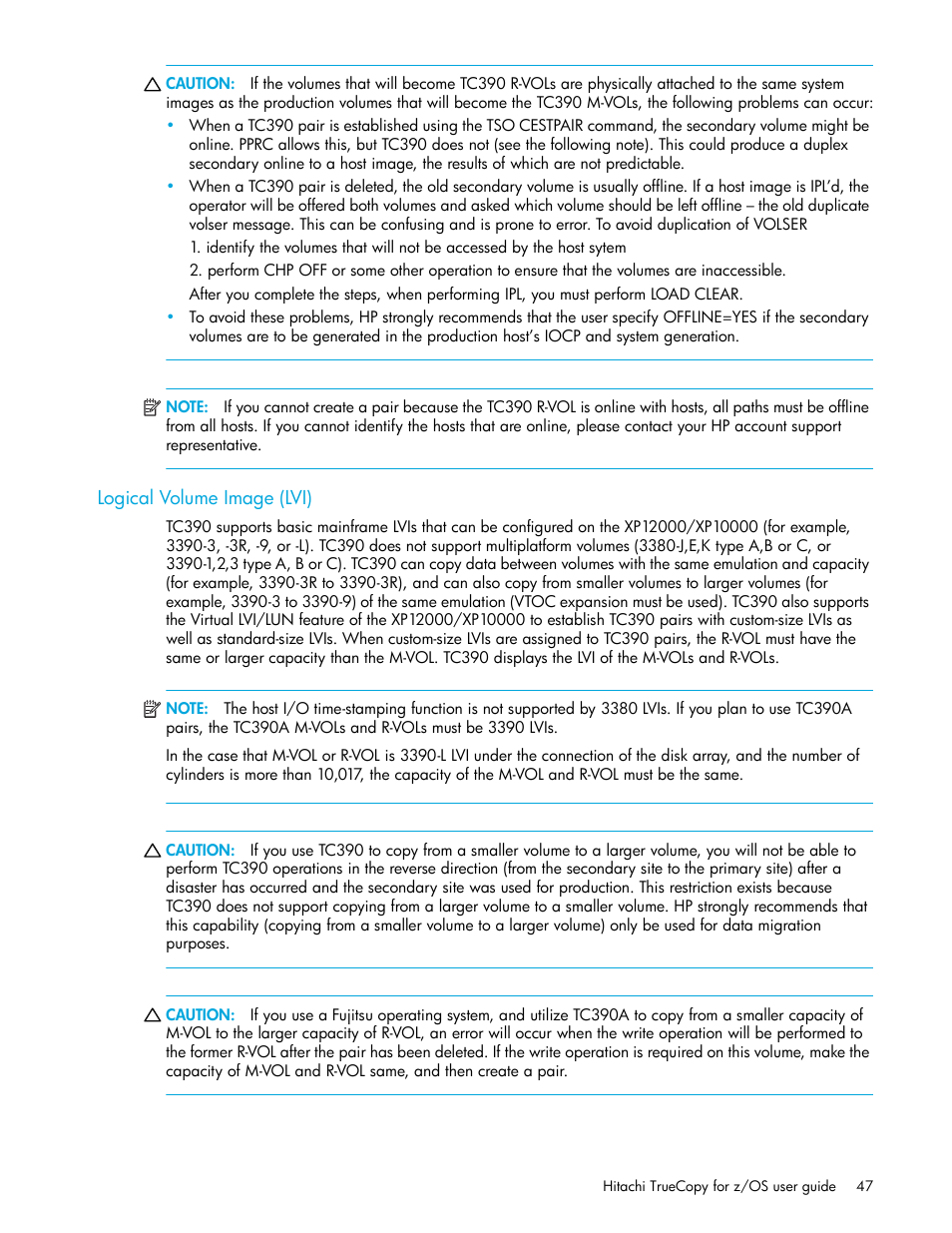 Logical volume image (lvi) | HP StorageWorks XP Remote Web Console Software User Manual | Page 47 / 230