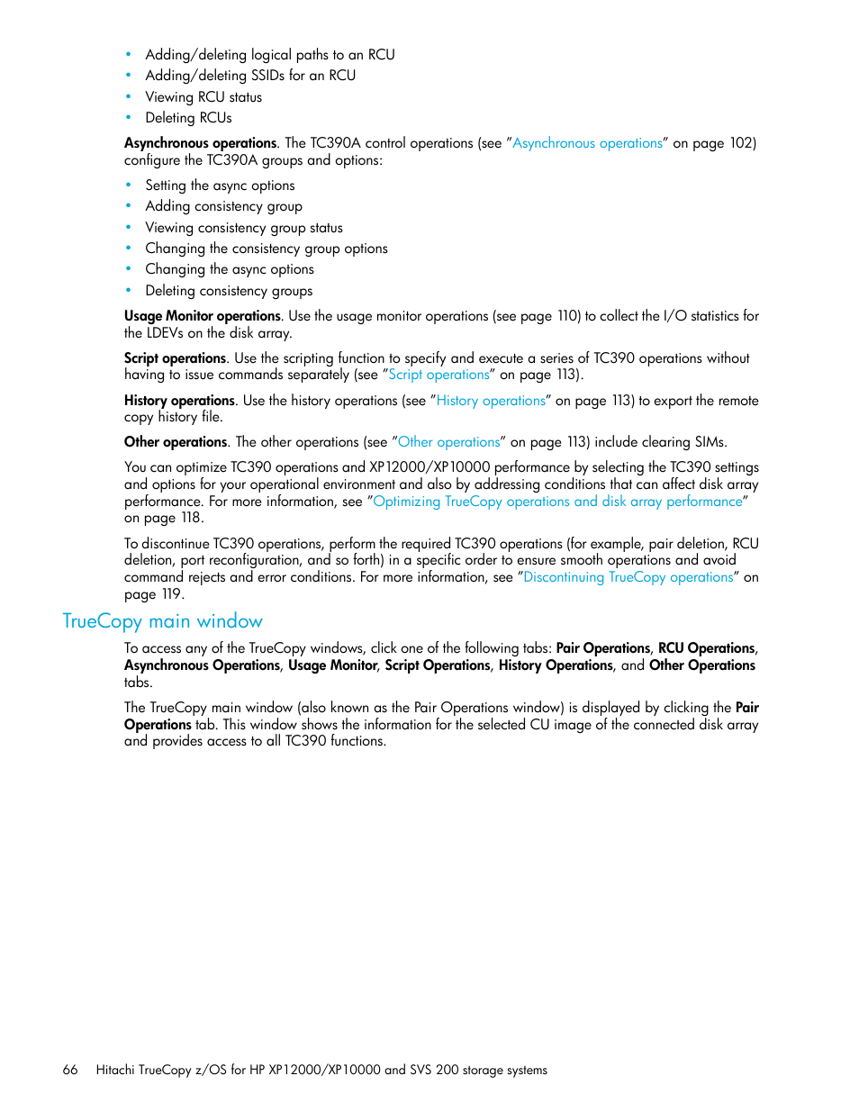 Truecopy main window | HP StorageWorks XP Remote Web Console Software User Manual | Page 66 / 230