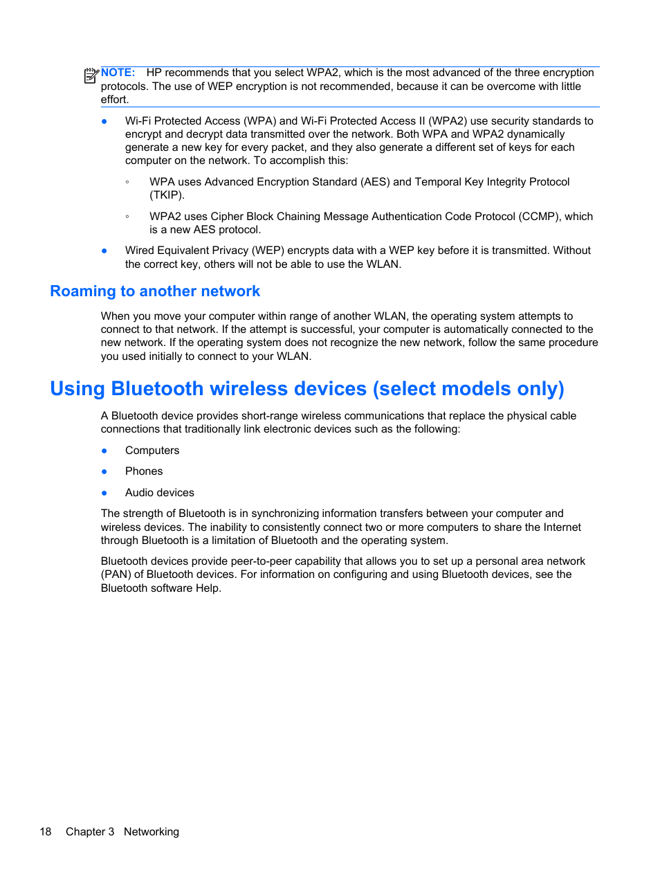 Roaming to another network | HP EliteBook 850 G1 Notebook PC User Manual | Page 28 / 90