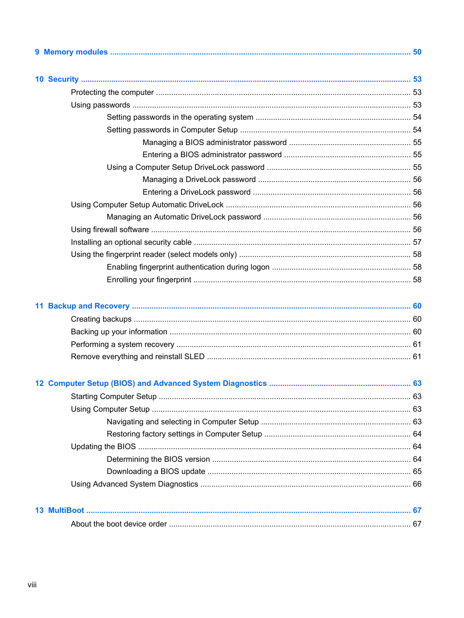 HP EliteBook 850 G1 Notebook PC User Manual | Page 8 / 90