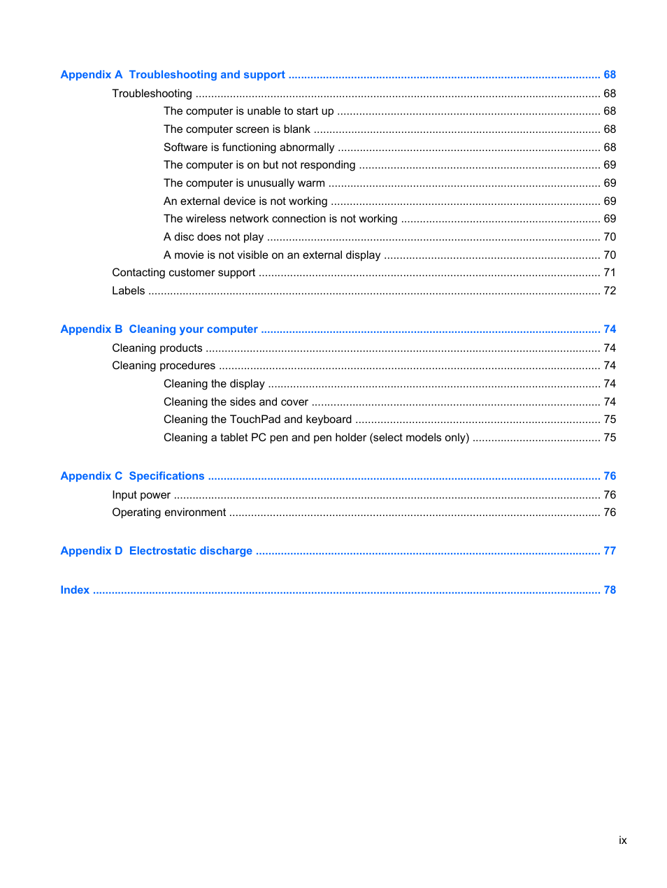 HP EliteBook 850 G1 Notebook PC User Manual | Page 9 / 90