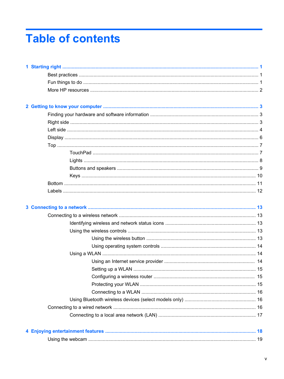 HP Pavilion g4-2149se Notebook PC User Manual | Page 5 / 81