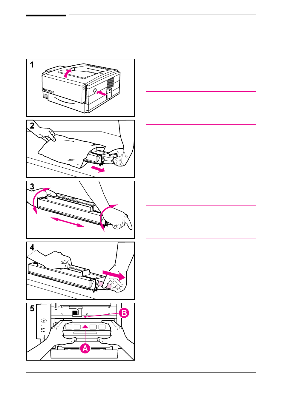 Step 4. install the toner cartridge | HP LaserJet 6pmp Printer series User Manual | Page 15 / 142